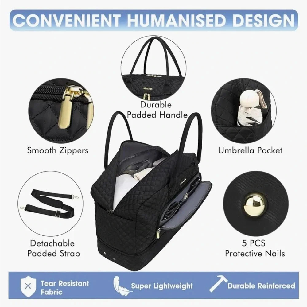 🦋Large Women Travel Duffle Bag - Carry on Overnight Bag Weekend Travel bag - Picture 8 of 14